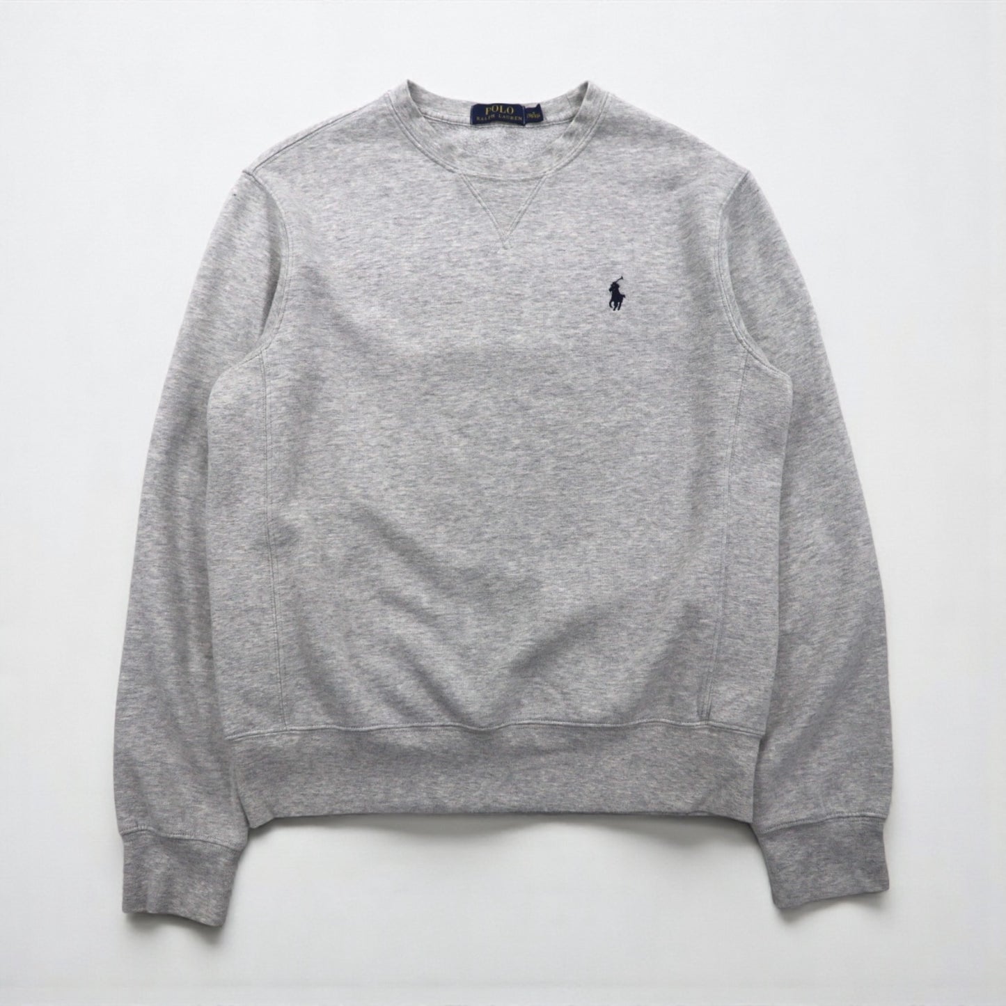 Polo Ralph Lauren 前V スウェット トレーナー S グレー スモールポニー 刺繡 ロゴ