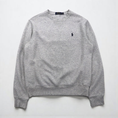 Polo Ralph Lauren 前V スウェット トレーナー S グレー スモールポニー 刺繡 ロゴ
