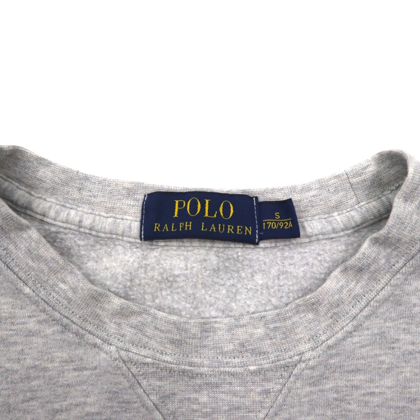 Polo Ralph Lauren 前V スウェット トレーナー S グレー スモールポニー 刺繡 ロゴ