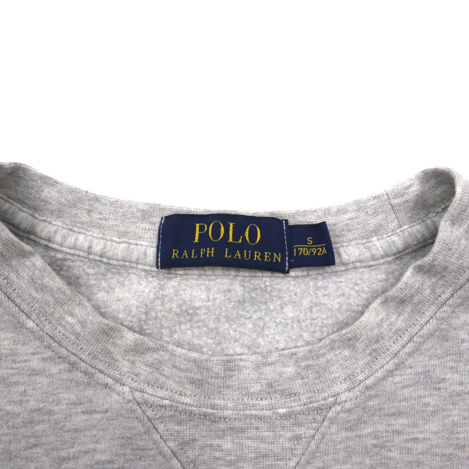 Polo Ralph Lauren 前V スウェット トレーナー S グレー スモールポニー 刺繡 ロゴ