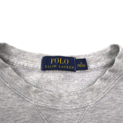 Polo Ralph Lauren 前V スウェット トレーナー S グレー スモールポニー 刺繡 ロゴ