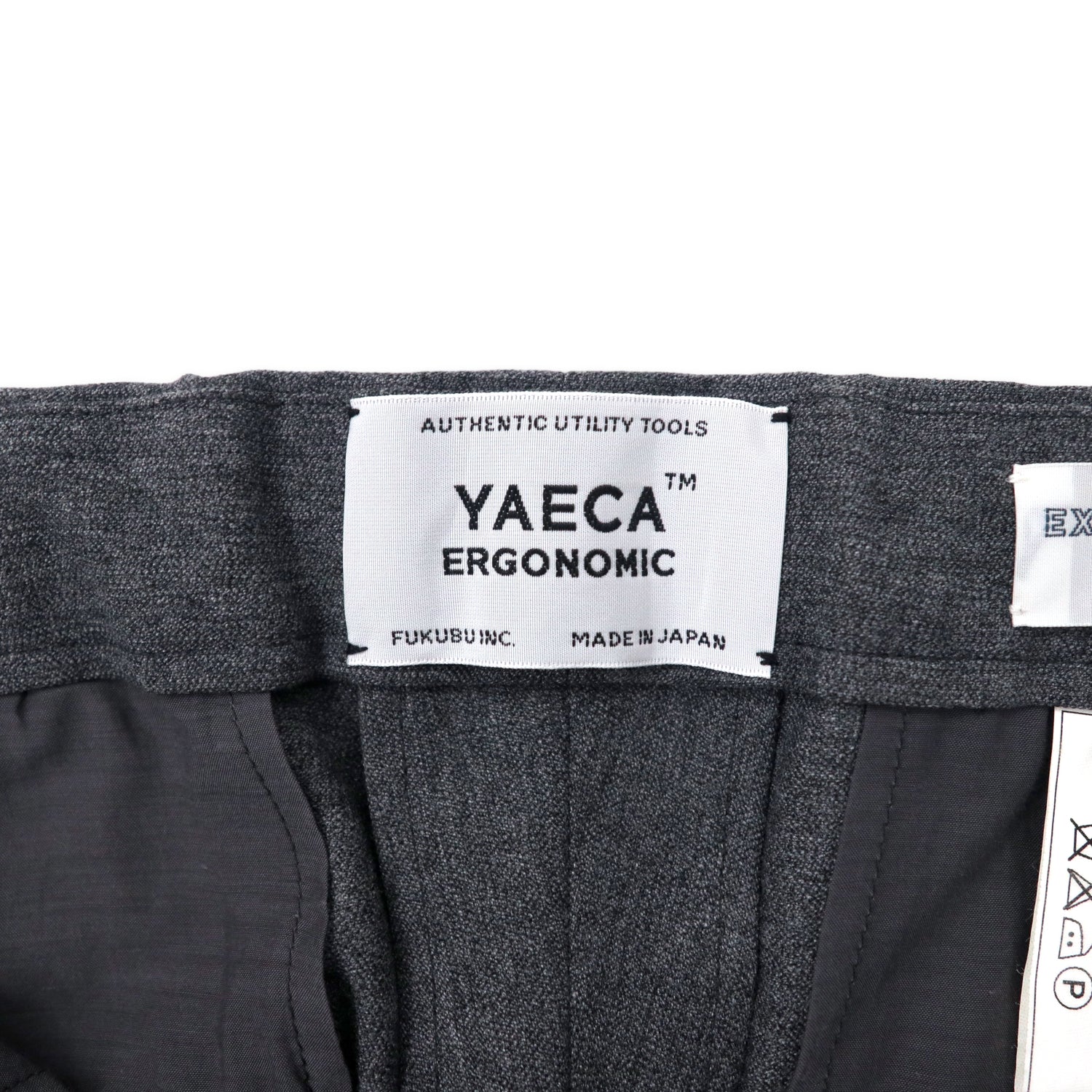 YAECA Easy Slacks Pants S Gray Polyester Ergonomic 14610 2way Wide 