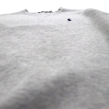 Polo Ralph Lauren 前V スウェット トレーナー S グレー スモールポニー 刺繡 ロゴ