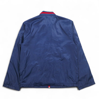 adidas originals 00年代 ナイロンジャケット ジャージ S ネイビー 3ストライプ フード収納式