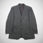 Burberry's Old 2B Tailored Jacket, Size L, Gray Wool Shadow Stripe, Made in Japan