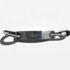 GUCCI Vintage ID Silver Chain Bracelet SV925 Logo Plate Made in Italy