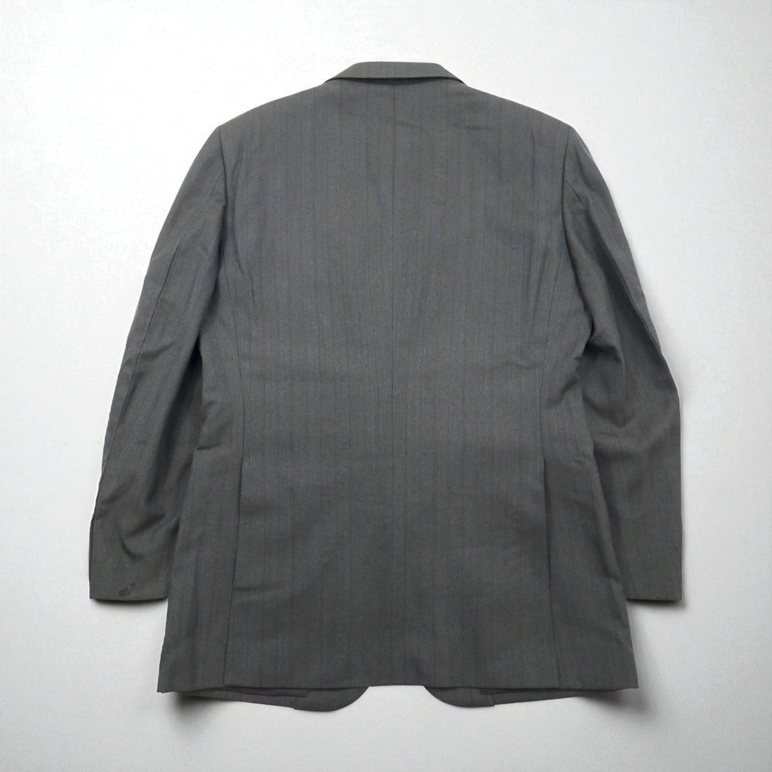 Burberry's Old 2B Tailored Jacket, Size L, Gray Wool Shadow Stripe, Made in Japan