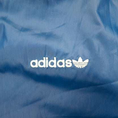 adidas originals 00年代 ナイロンジャケット ジャージ S ネイビー 3ストライプ フード収納式