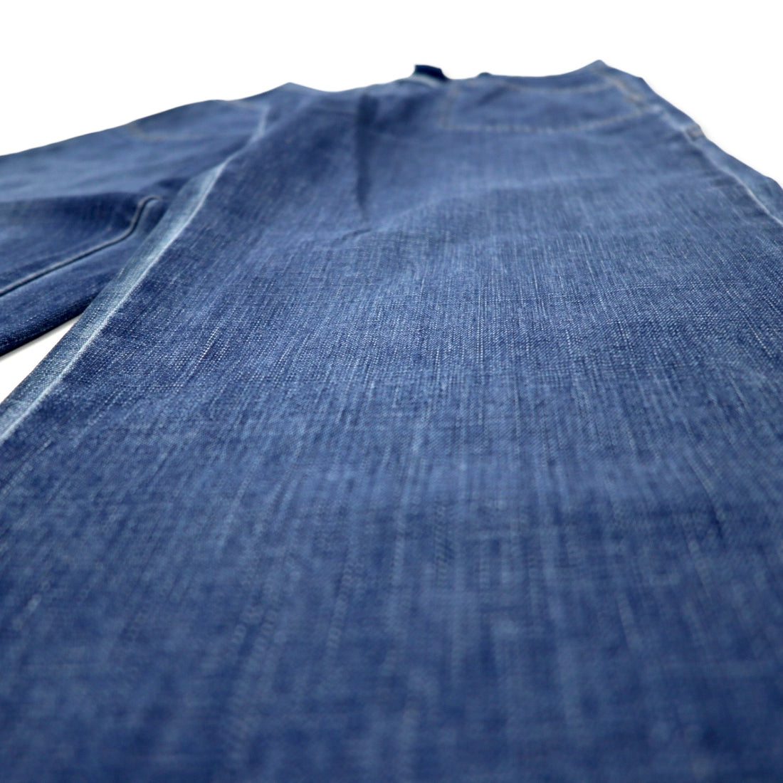 MARITHE FRANCOIS GIRBAUD Baggy Tapered Denim Pants S Blue Cotton Zipper Fly Made in Japan