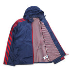 adidas originals 00s nylon jacket jersey S navy 3 stripes stowable hood