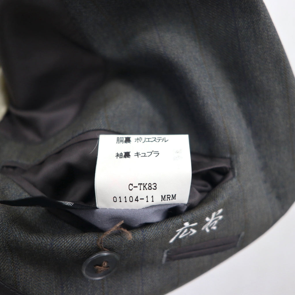 Burberry's Old 2B Tailored Jacket, Size L, Gray Wool Shadow Stripe, Made in Japan