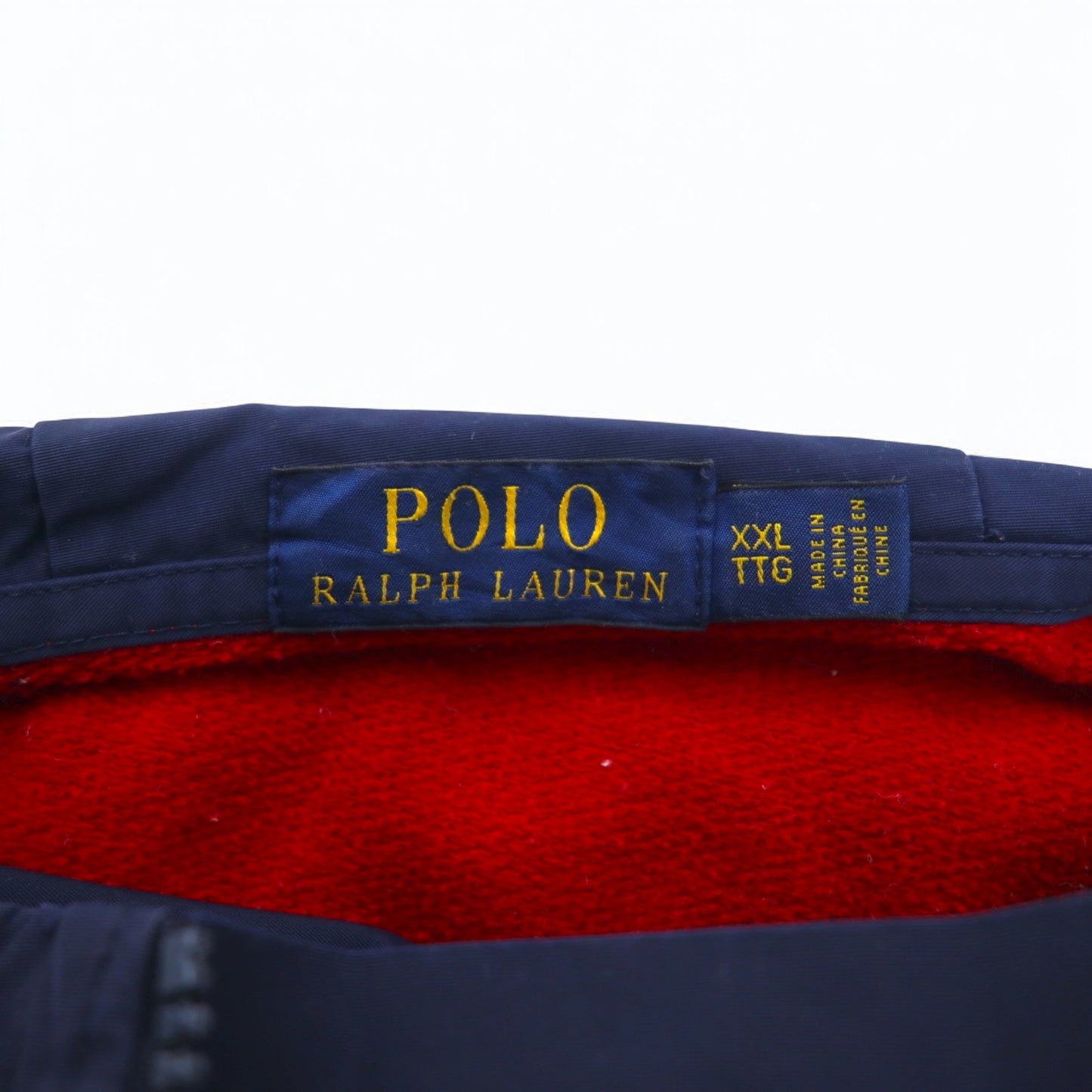 POLO RALPH LAUREN ハーフジップ アノラックパーカー XXL ネイビー レッド POLO 1967 ハイネック