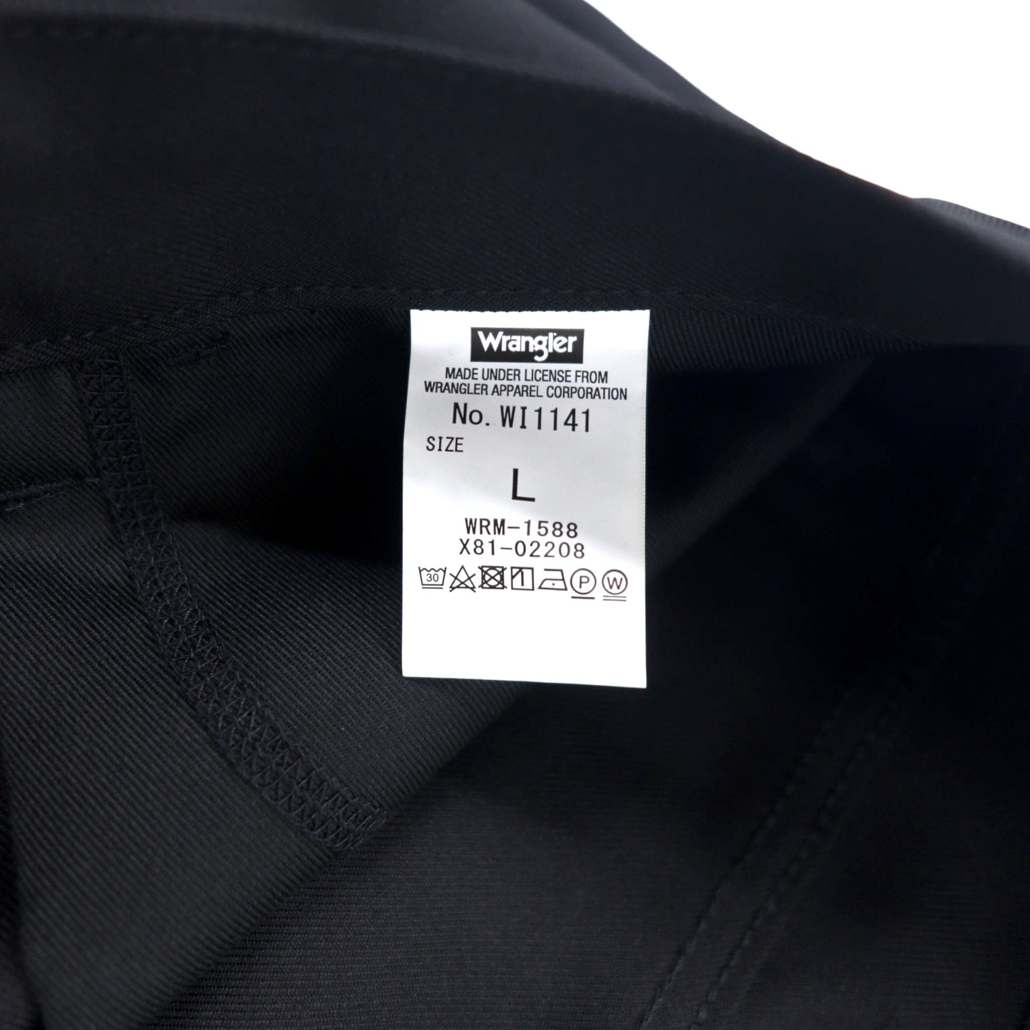 Wrangler ランチャー ドレス スラックスパンツ L ブラック ポリエステル センタープレス WRANCHER DRESS WI1141-75S 未使用品