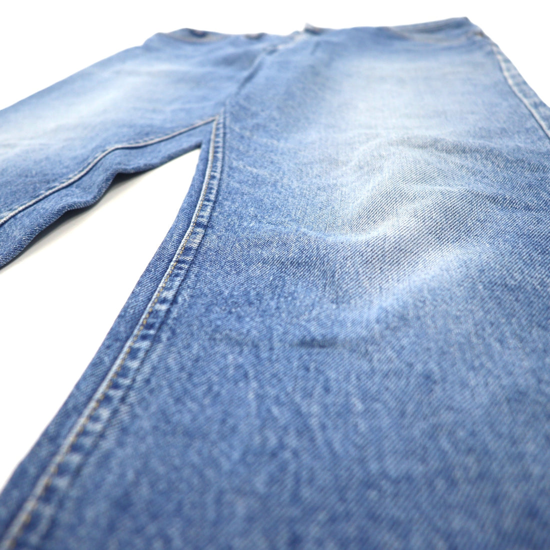 Lee 90s USA Made Denim Pants Size 34 Blue Cotton Leather Patch Zipper Fly 200-8989