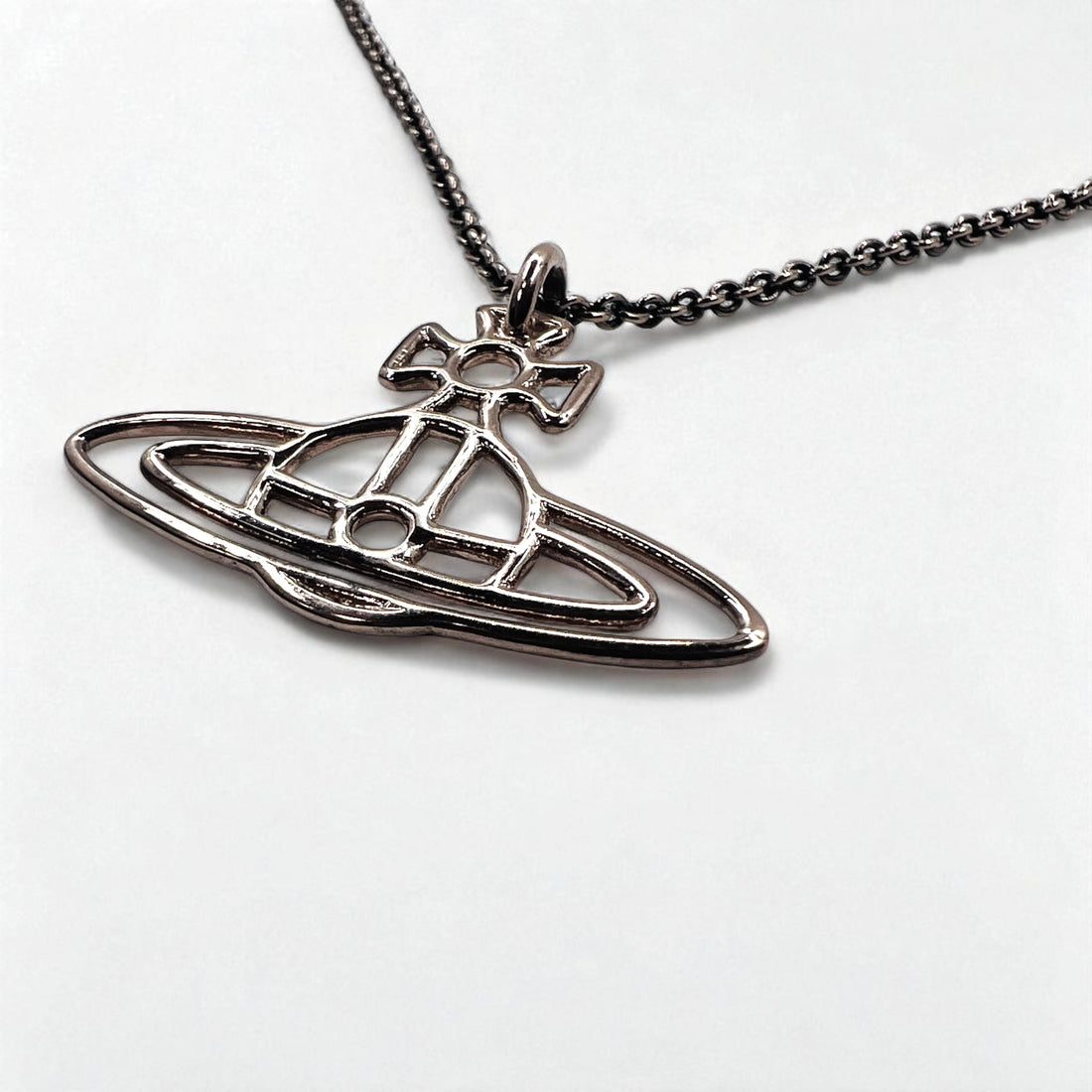 Vivienne Westwood フラット オーブ ネックレス ペンダント ピンクゴールド THIN LINES SHORT FLAT ORB Necklace 63020260 未使用品