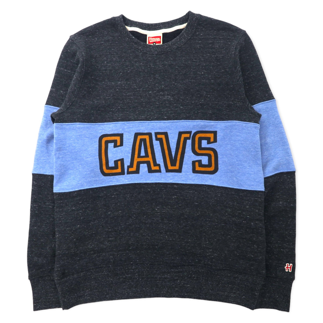 日本然リトテ-古着オンライン-Homage USA製 プリント スウェット M グレー ポリエステル コットン 裏起毛 CAVS-HOMAGE USA MADE Print Sweatshirt M Gray Polyester Cotton BRUSHED LINING CAVS