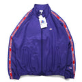 Champion Track Jacket Jersey M Violet Script Logo Jacquard Tape C3-Q601 Unused Item