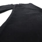 POLO JEANS CO. RALPH LAUREN 90s Straight Denim Pants, Size M, Black, Button Fly, Leather Patch, Made in Morocco