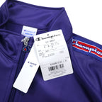 Champion Track Jacket Jersey M Violet Script Logo Jacquard Tape C3-Q601 Unused Item