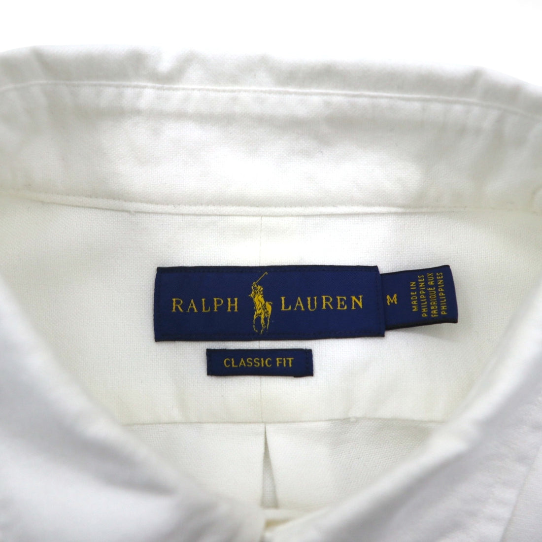 Ralph Lauren Big Pony Embroidery Oxford Button-Down Shirt, Medium, White Cotton, Logo