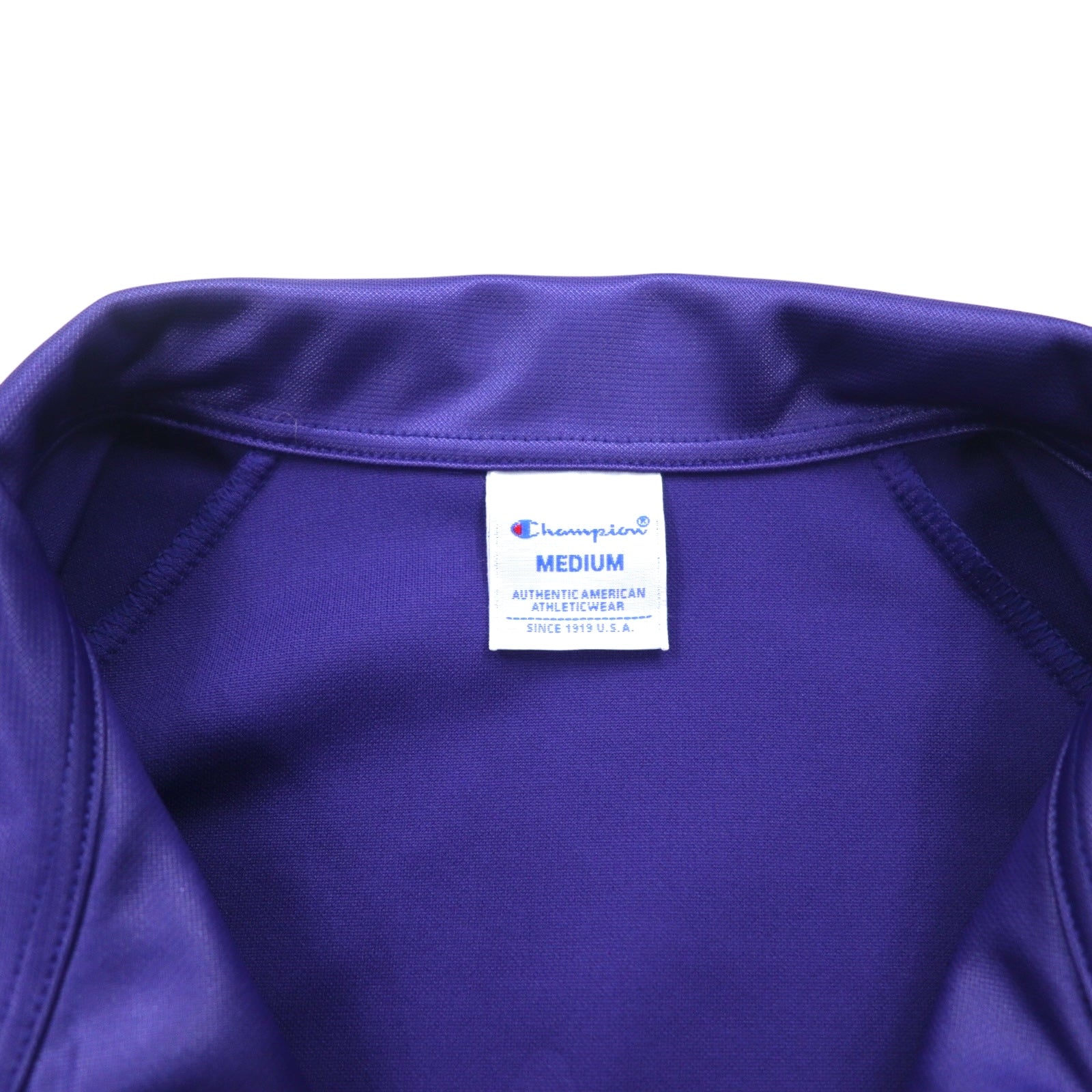 Champion Track Jacket Jersey M Violet Script Logo Jacquard Tape C3-Q601 Unused Item