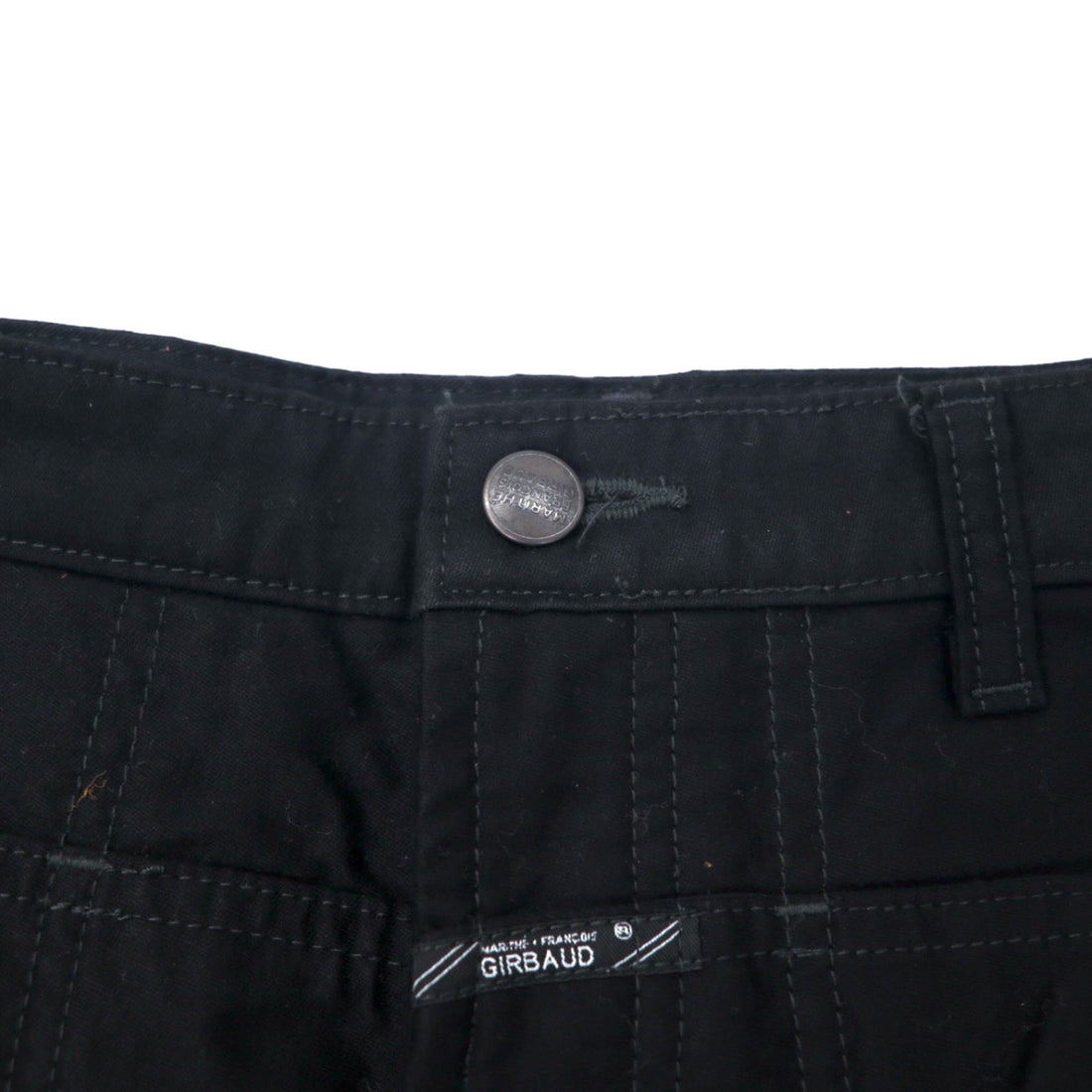 MARITHE FRANCOIS GIRBAUD Double knee black jeans Denim pants S Black Cotton Zipper fly Made in Japan