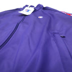 Champion Track Jacket Jersey M Violet Script Logo Jacquard Tape C3-Q601 Unused Item