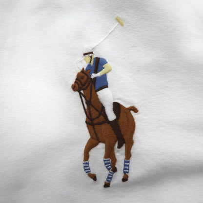 Ralph Lauren ビッグポニー 刺繍 オックスフォード ボタンダウン シャツ M ホワイト コットン ロゴ