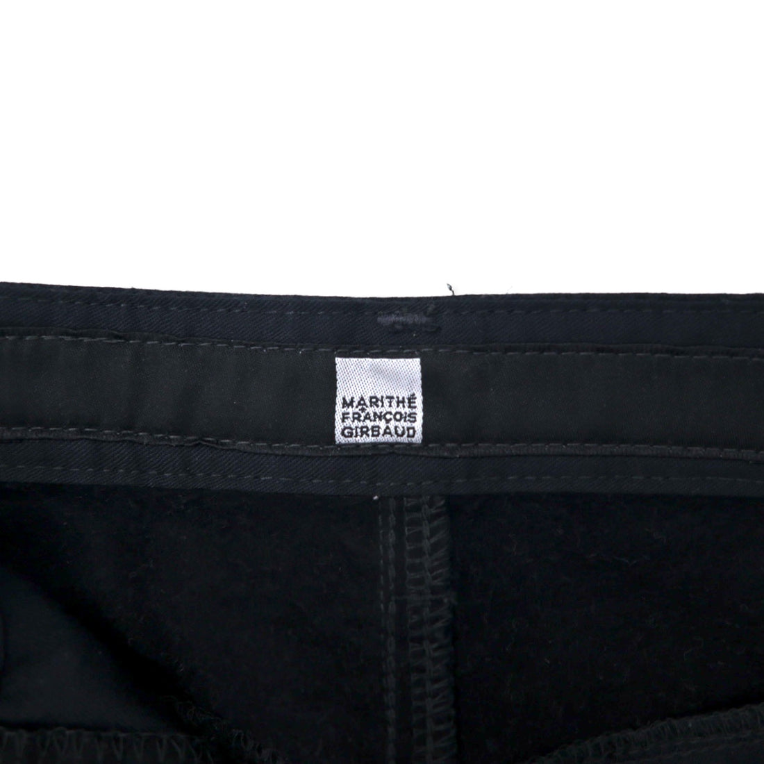 MARITHE FRANCOIS GIRBAUD Double knee black jeans Denim pants S Black Cotton Zipper fly Made in Japan