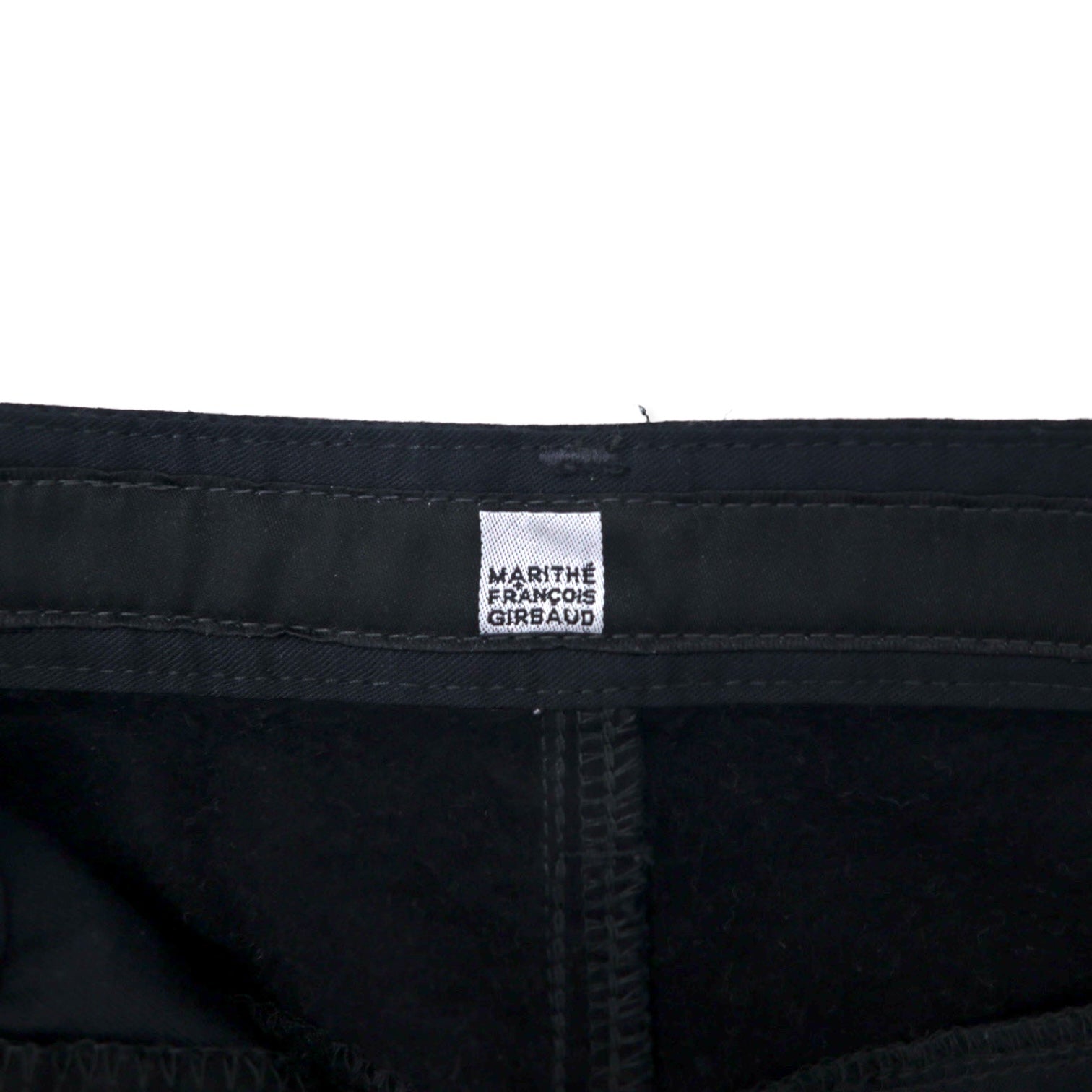 MARITHE FRANCOIS GIRBAUD ダブルニー ブラック ジーンズ デニムパンツ S ブラック コットン ジッパーフライ 日本製