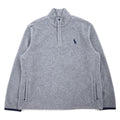 日本然リトテ-古着オンライン-POLO GOLF RALPH LAUREN 90年代 ハーフスナップ フリースジャケット XL グレー ポリエステル ドローコード-POLO GOLF RALPH LAUREN 90's Half Snap Fleece Jacket XL Gray Polyester Drawcord