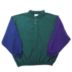 Fidelity Investments カナダ製 ポロスウェット シャツ XL グリーン コットン キャンバス 袖刺繍 ビッグサイズ