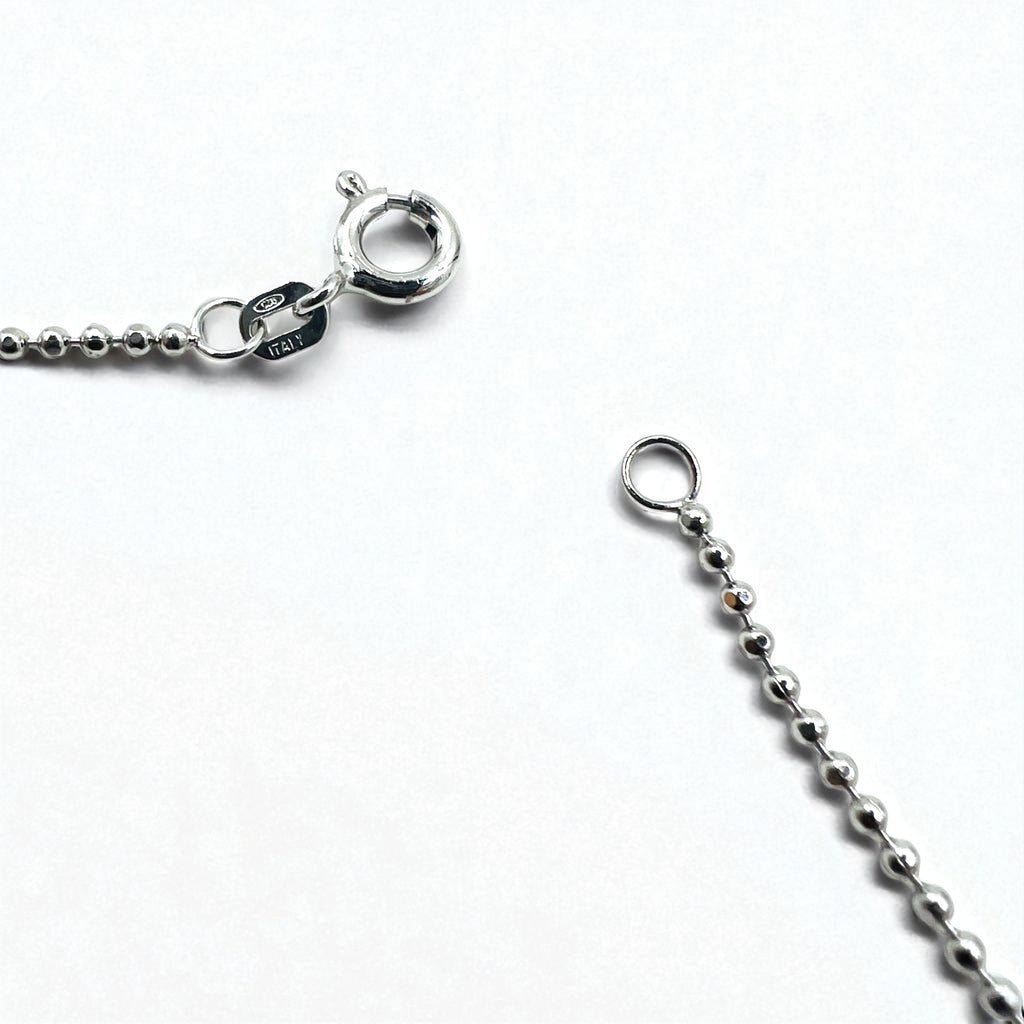 Cartier 2C ロゴ チャーム ネックレス ペンダント ボールチェーン 925 イタリア製