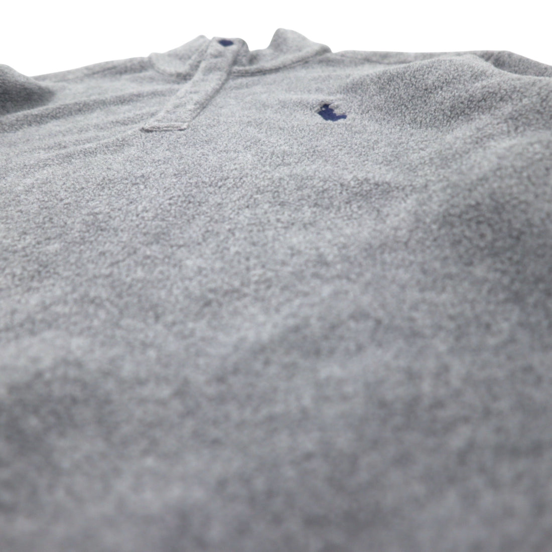 POLO GOLF RALPH LAUREN 90年代 ハーフスナップ フリースジャケット XL グレー ポリエステル ドローコード