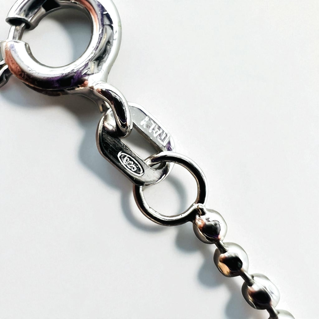 Cartier 2C ロゴ チャーム ネックレス ペンダント ボールチェーン 925 イタリア製