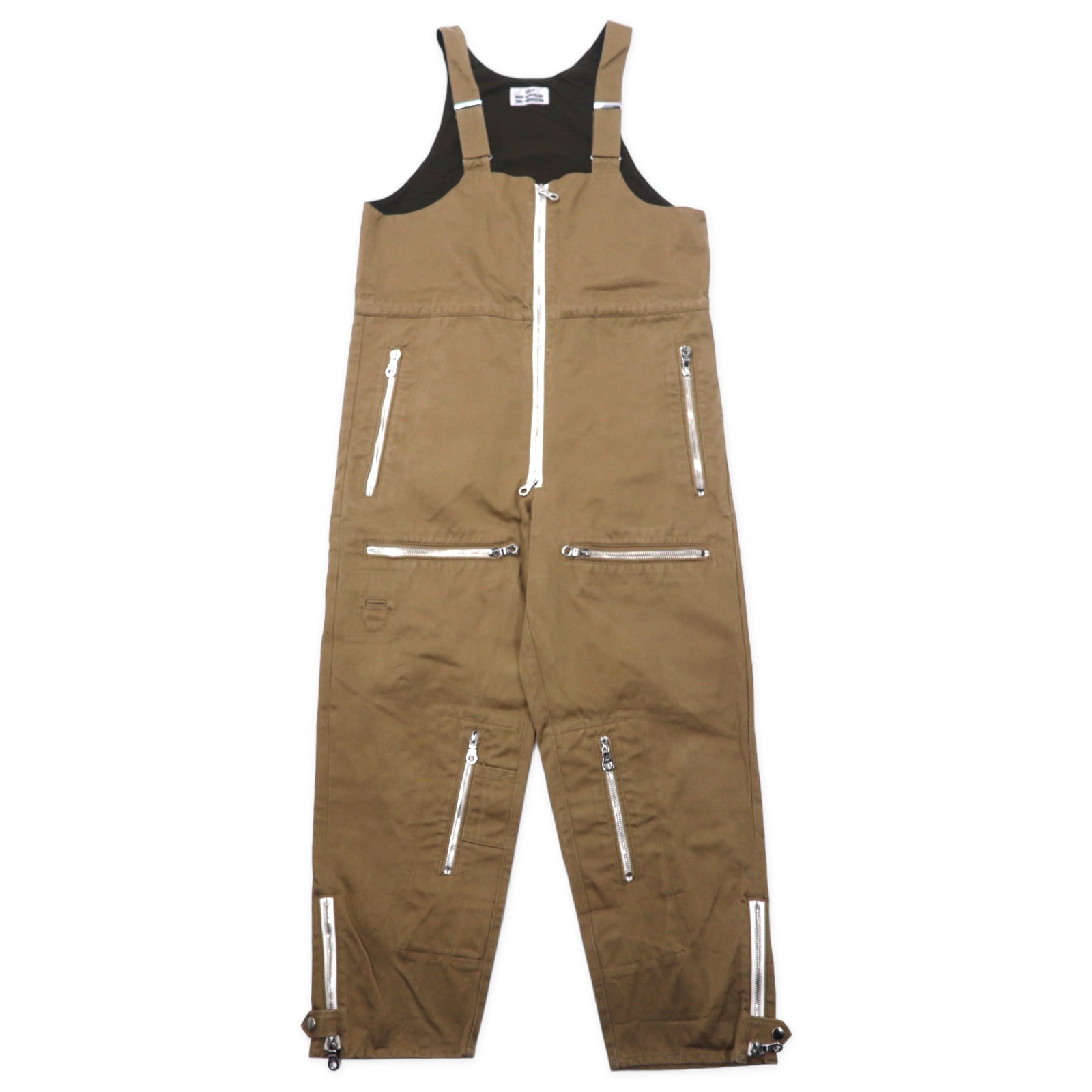 日本然リトテ-古着オンライン-QUILP MODE et ARTISANS オーバーオール 1 ベージュ コットン ririジップ 日本製-QUILP MODE et ARTISANS Overall 1 Beige Cotton RIRI Zip Japan MADE