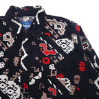 Wrangler 90s Native American Print Western Shirt, Large, Black, Cotton, Flap Chest Pocket