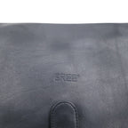 BREE クロスショルダーバッグ ネイビー スムースレザー フラップ