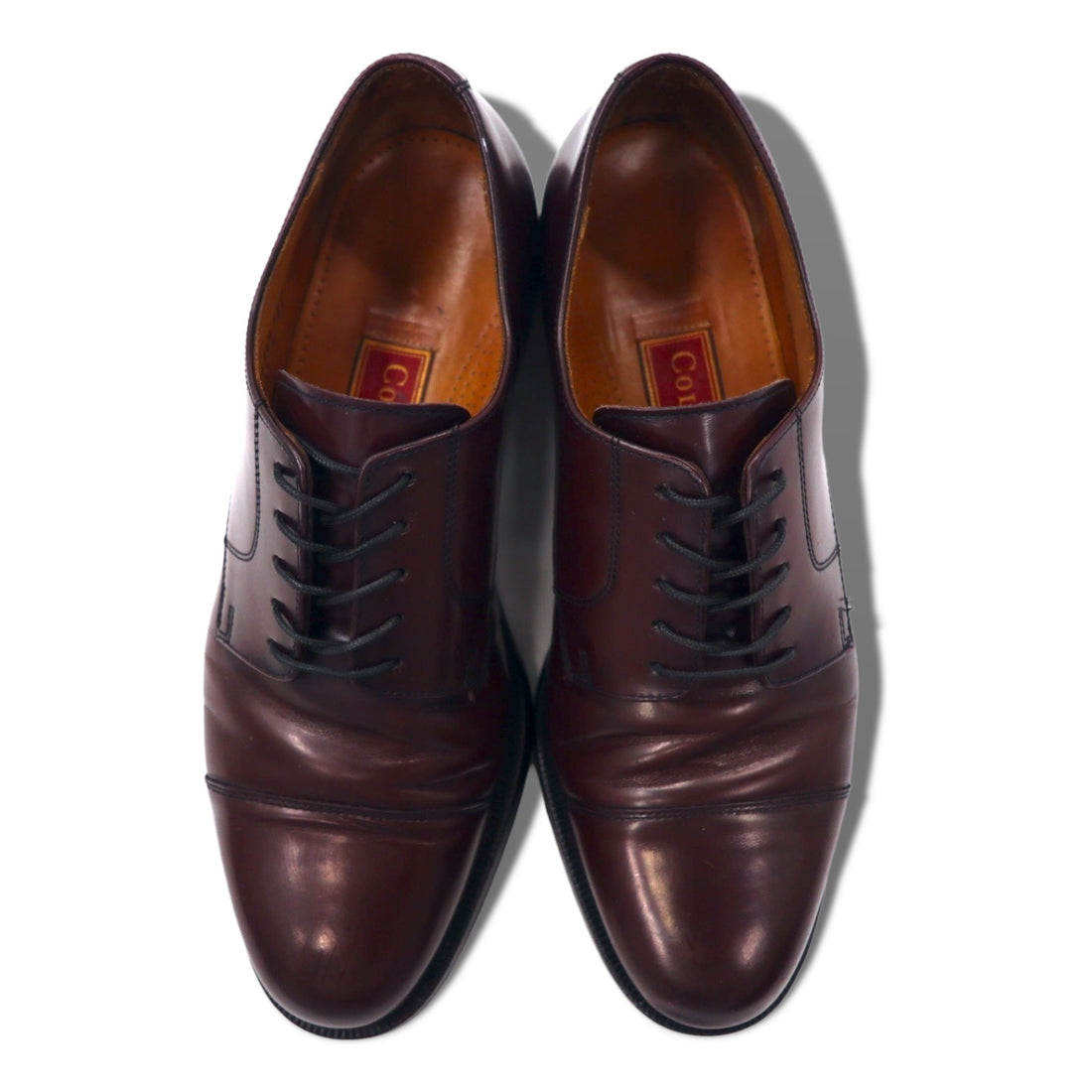 COLEHAAN CITY Straight Tip Oxford Dress Shoes 28cm Burgundy Leather 08331