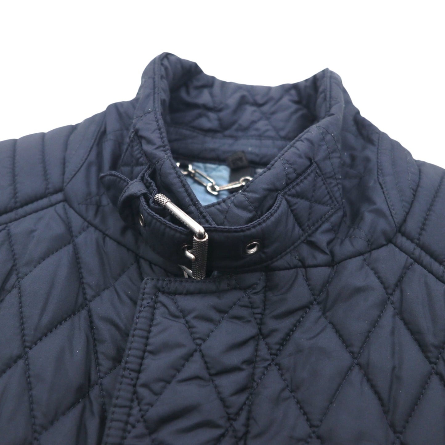 BELSTAFF キルティングジャケット Petersham Blazer LIMITED EDITION XXL 4ポケット 裏地チェック 中綿 チンストラップ 71050158 ルーマニア製