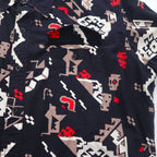 Wrangler 90s Native American Print Western Shirt, Large, Black, Cotton, Flap Chest Pocket