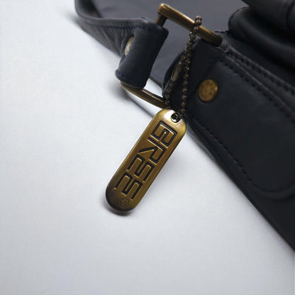 BREE クロスショルダーバッグ ネイビー スムースレザー フラップ