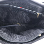 BREE クロスショルダーバッグ ネイビー スムースレザー フラップ