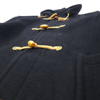 Gloverall Made in England Melton Duffle Coat Medium Black Wool Toggle Button