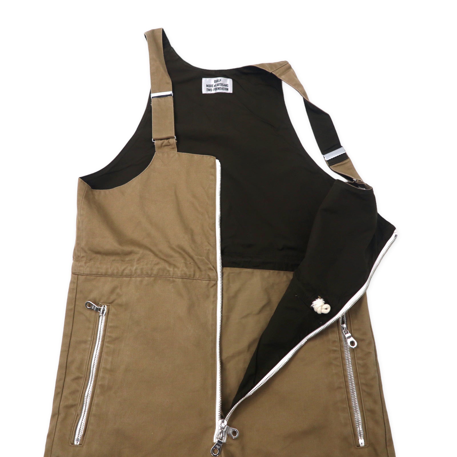 QUILP MODE et ARTISANS Overalls 1 Beige Cotton riri zip Made in Japan