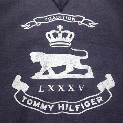 TOMMY HILFIGER 90年代 前V スウェット M ネイビー プリント コットン 日本製