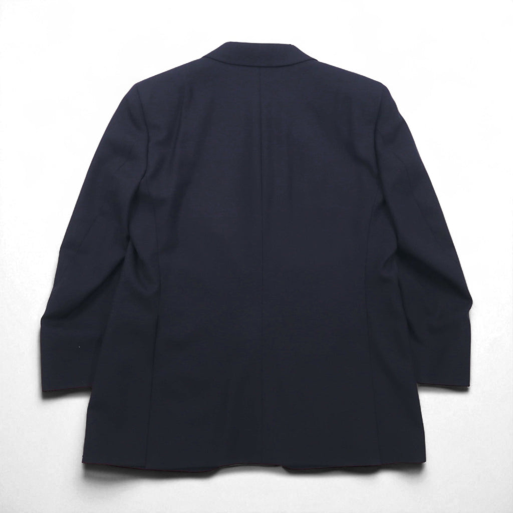 BURBERRY Cashmere Blend 3B Tailored Jacket Blazer, Navy Blue, Size S, Wool, Gold Buttons, Made in Japan