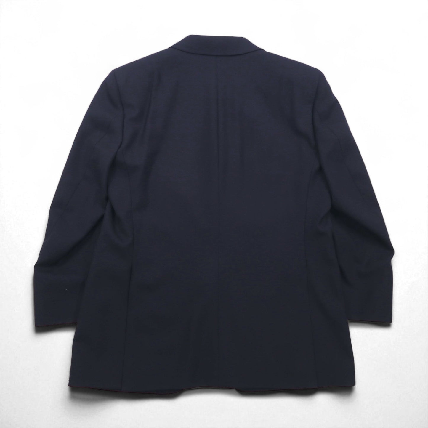BURBERRY カシミヤ混 3B テーラードジャケット ブレザー 紺ブレ S ネイビー ウール 羊毛 金ボタン 日本製