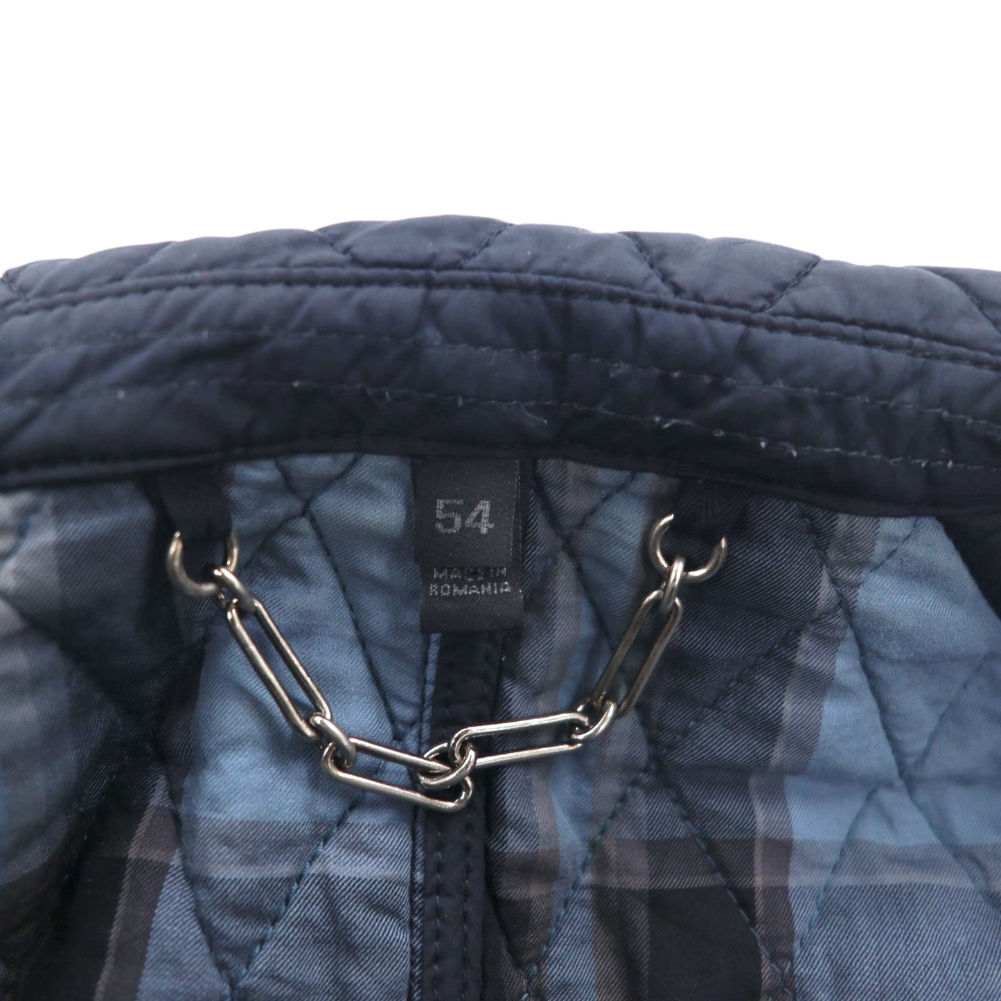 BELSTAFF キルティングジャケット Petersham Blazer LIMITED EDITION XXL 4ポケット 裏地チェック 中綿 チンストラップ 71050158 ルーマニア製