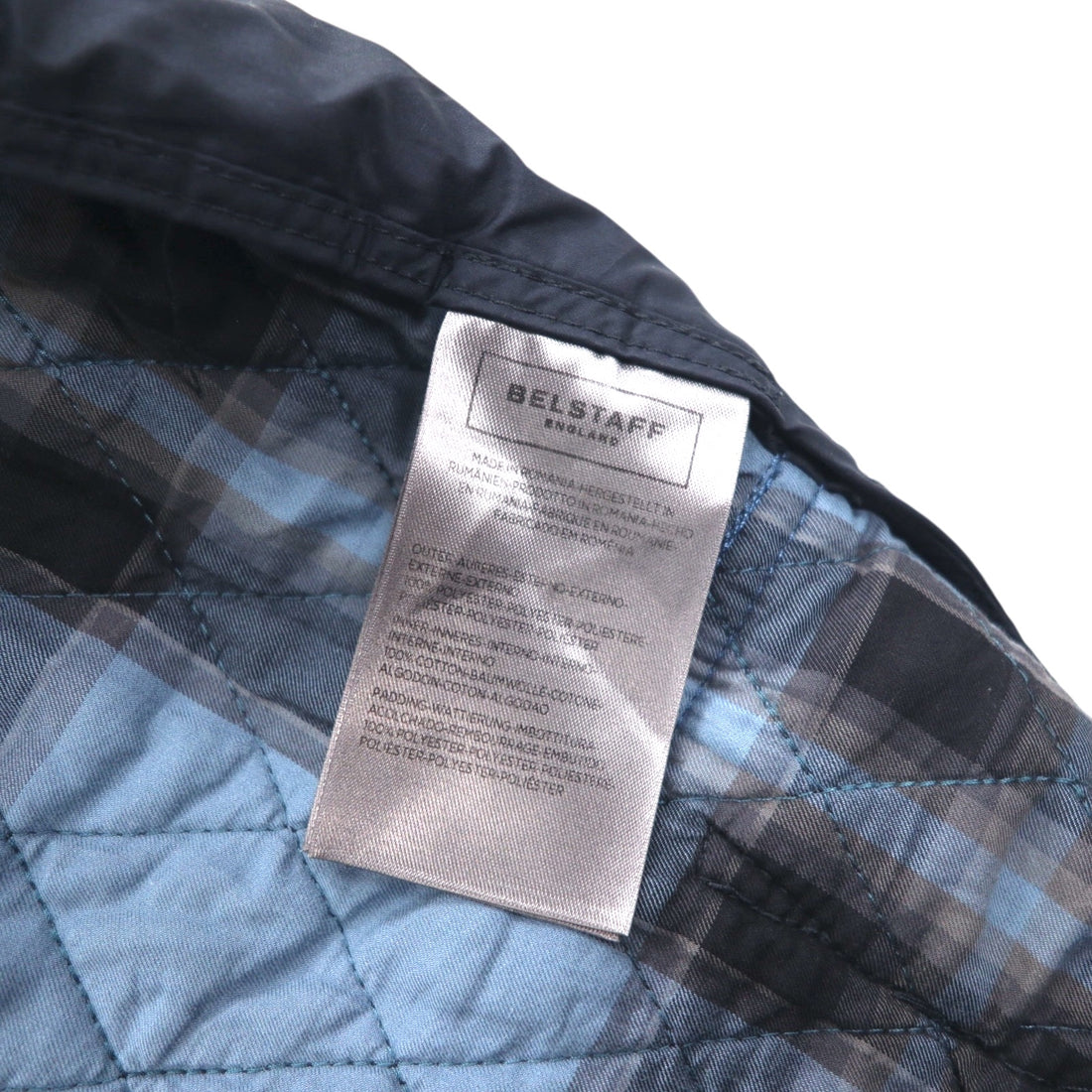 BELSTAFF Petersham Blazer Quilted Jacket, Limited Edition, XXL, 4 Pockets, Check Padded Lining, Chin Strap, 71050158, Made in Romania